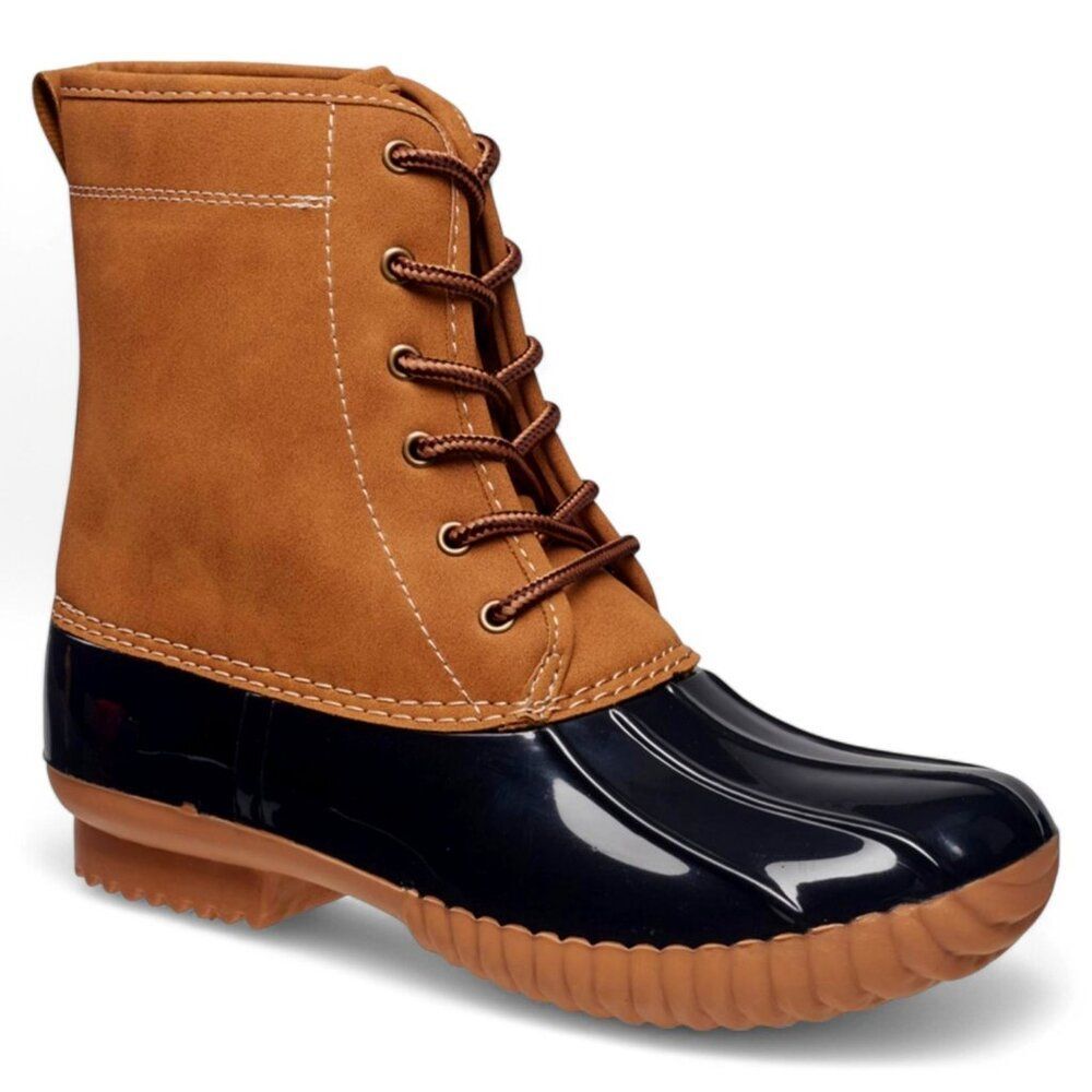 C&C California Brown and Black Ankle Boots